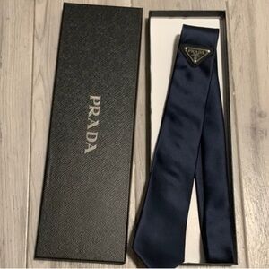 Prada Midnight Blue Silk Tie